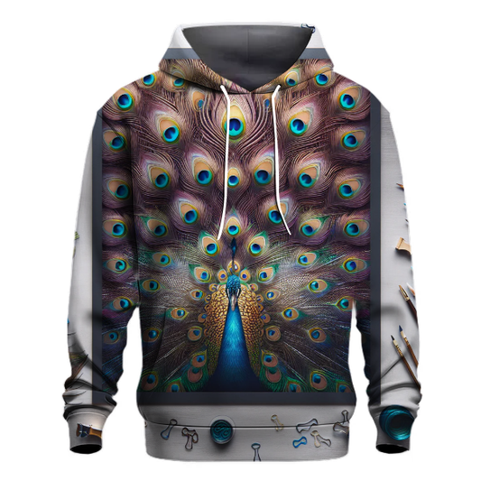 Regal Peacock Plumes Hoodie