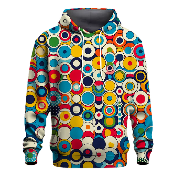 Vibrant Retro Dots Hoodie Premium Hoodies