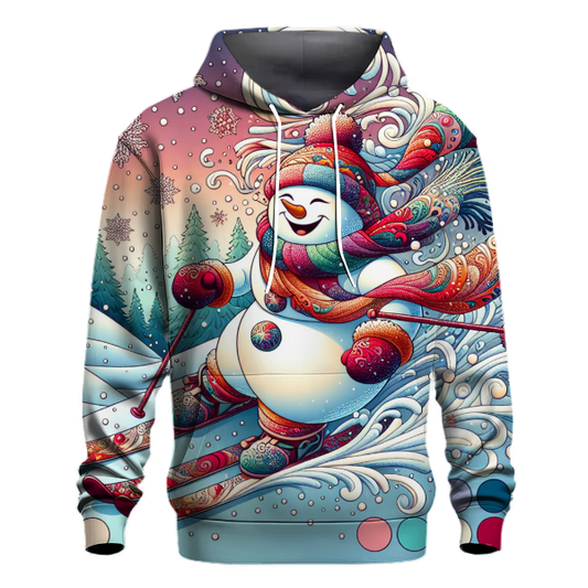 Skiing Snowman Adventures Hoodie