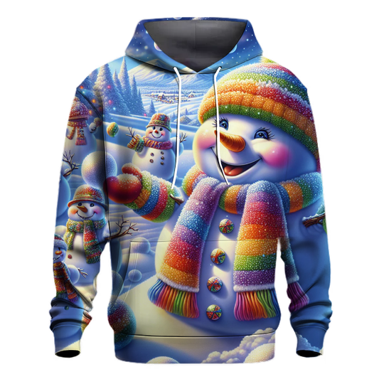 Snowman Snowball Fight Hoodie