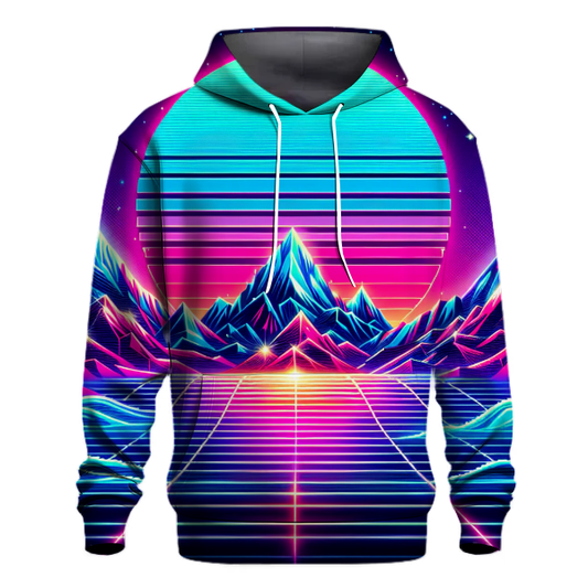 Vivid Synthwave Landscape Hoodie