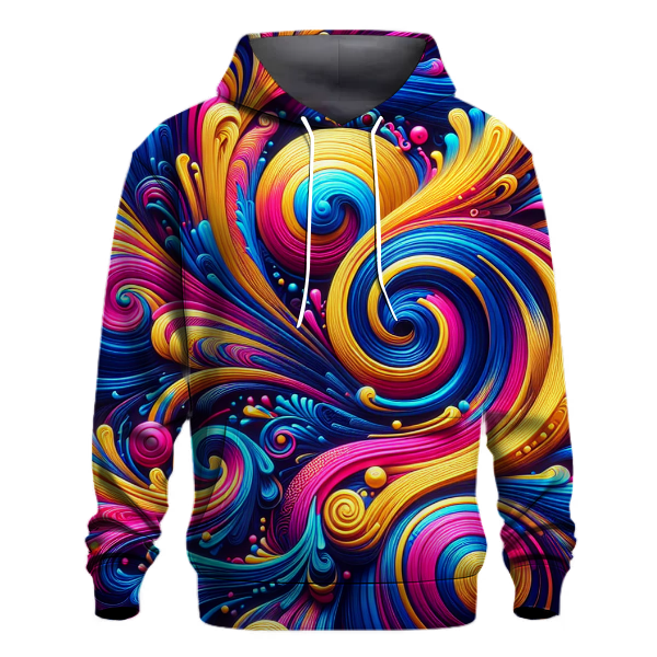 Dynamic Swirls of Color Hoodie