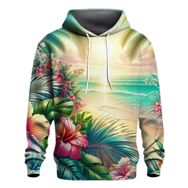 Breezy Tropical Escape Hoodie Custom Hoodies