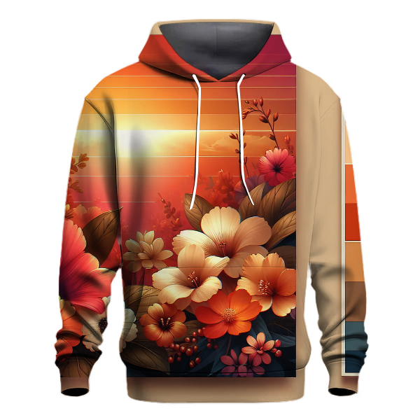 Floral Sunset Hoodie Embroidered Hoodies