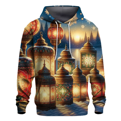 Christmas Lanterns and Snowflakes Delight Hoodie