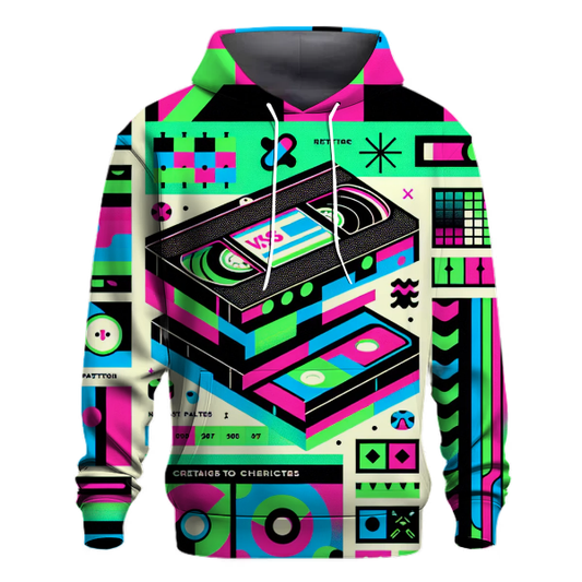 Vhs Retro Vibes Hoodie Custom Hoodies