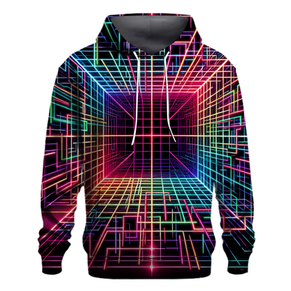 Neon Laser Grid Hoodie