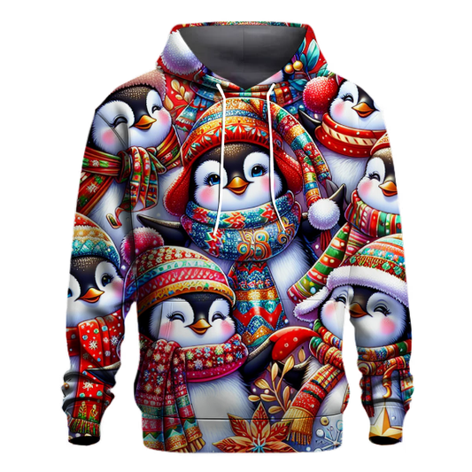 Joyful Penguin Parade Hoodie