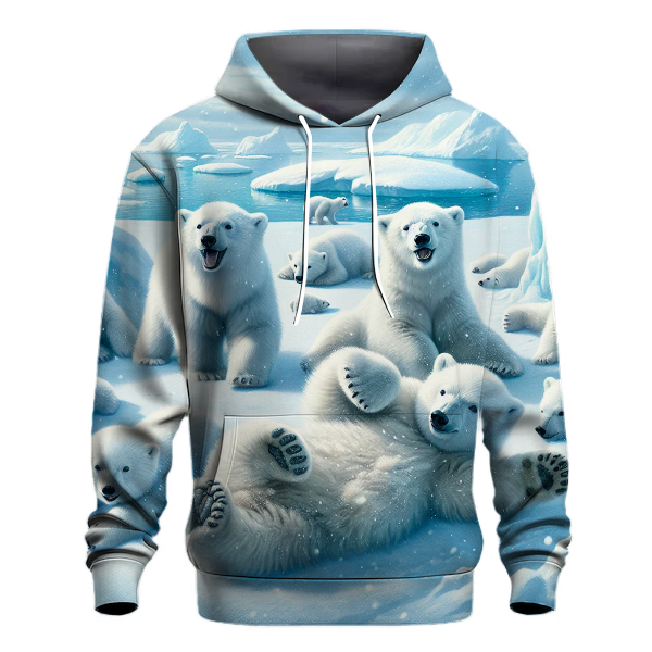 Playful Polar Bear Adventure Hoodie