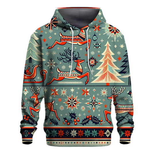 Retro Christmas Sweater Vibes Hoodie