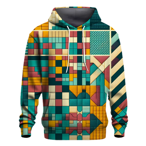 Classic 70s Style Checkerboard Hoodie