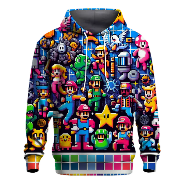 Vintage Video Game Heroes Hoodie