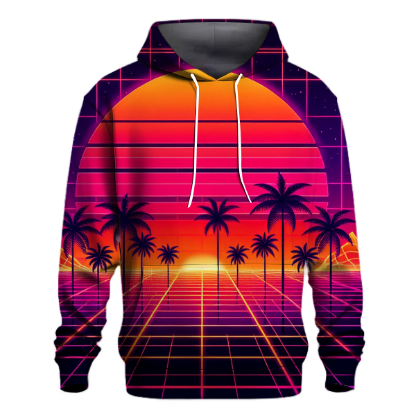 Synthwave Sunset Escape Hoodie Designer Hoodies