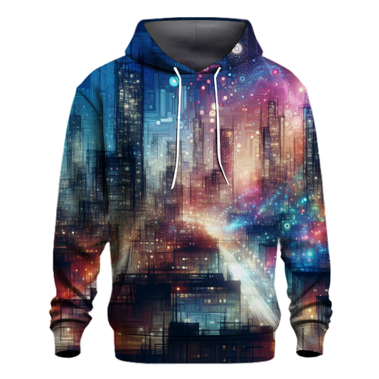 Neon Cityscape Hoodie