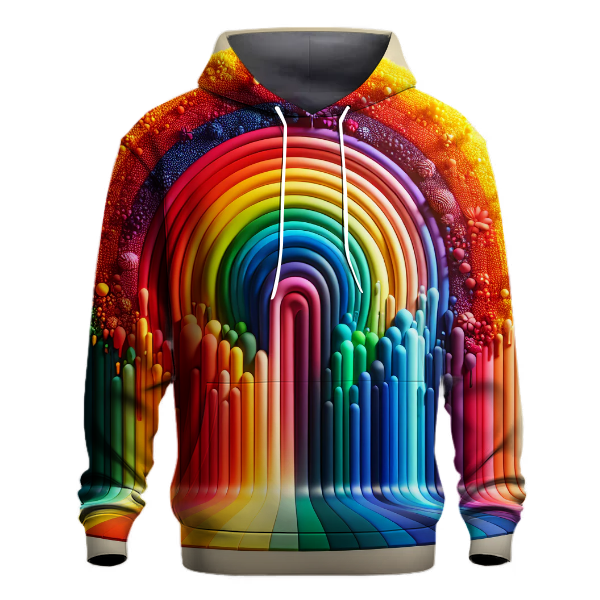 Retro Rainbow Burst Hoodie