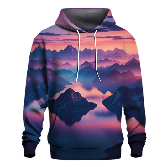 Dreamy Nightfall Mountains Hoodie