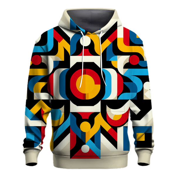 Retro Geometric Pop Hoodie