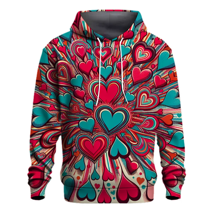 Lively Heart Patterns Hoodie Premium Hoodies