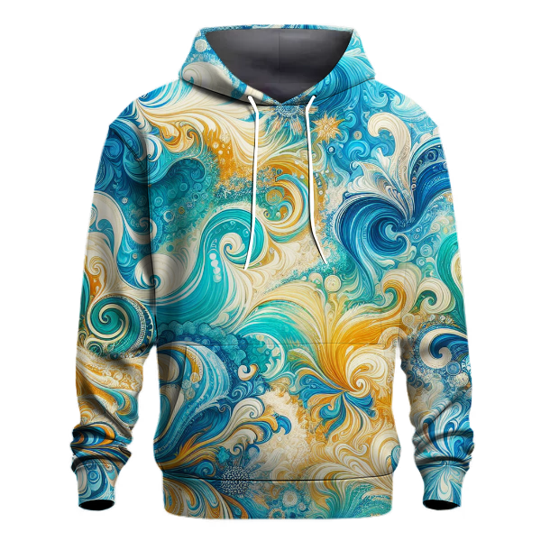 Rainbow Ocean Waves Tie-dye Hoodie