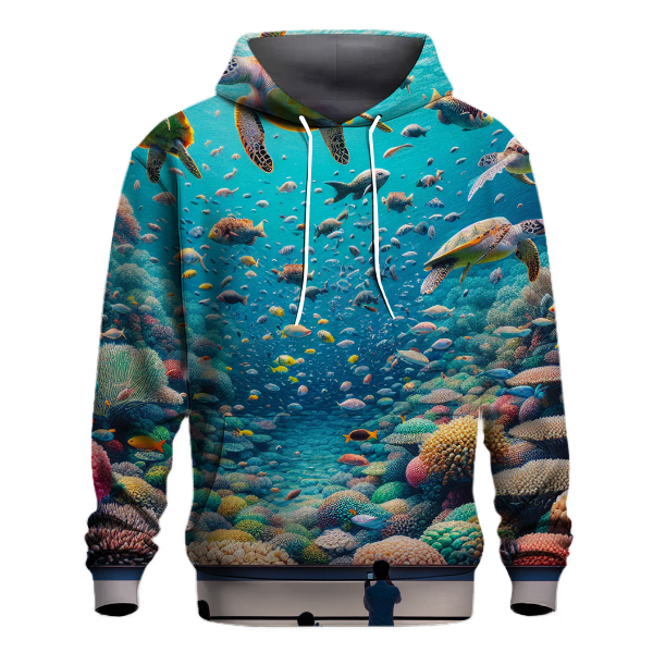 Vibrant Coral Reef Life Hoodie