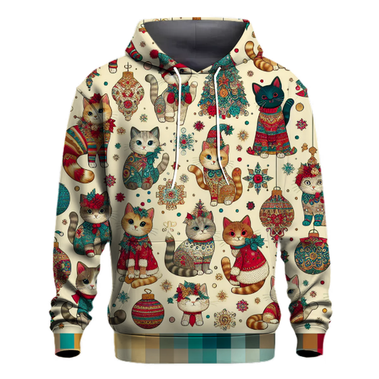 Joyful Christmas Cats Hoodie