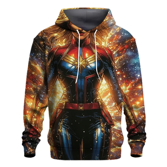 Brie Larson: Empowering Forces of the Cosmic Captain Marvel Hoodie