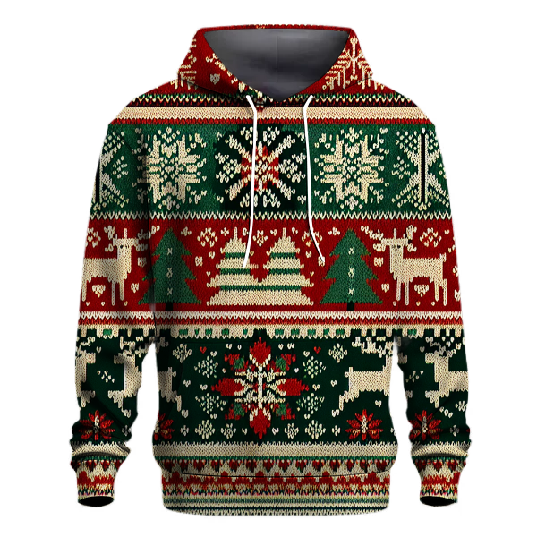 Traditional Christmas Sweater Pattern Hoodie