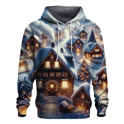 Snowy Village Advent Calendar Hoodie