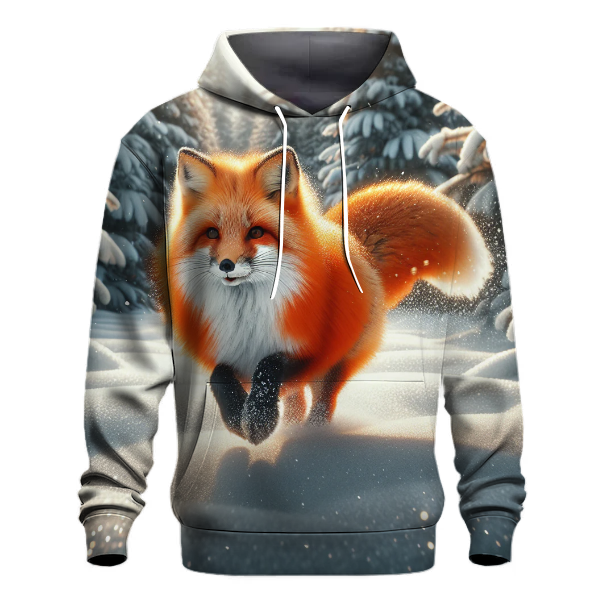 Festive Fox in Snow Hoodie