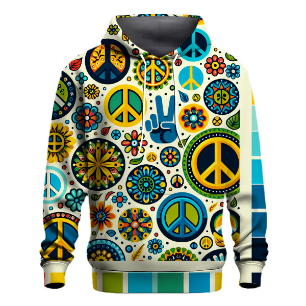 Retro Peace Signs Hoodie