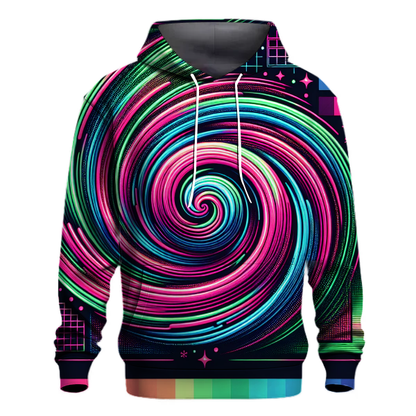 Neon Vortex Swirl Hoodie