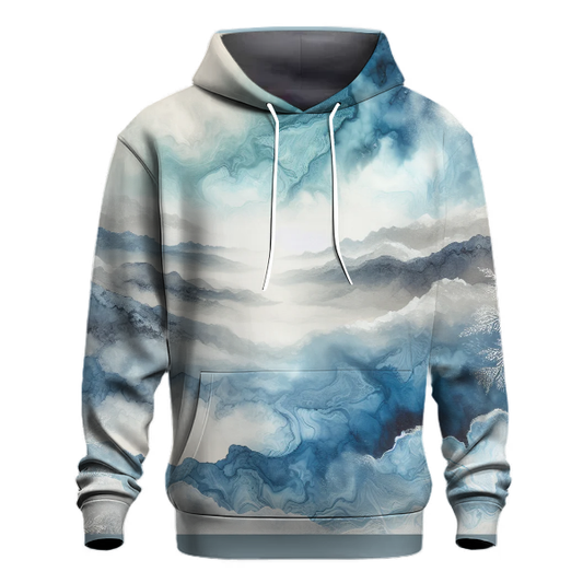 Frosty Blue Tie-Dye Hoodie