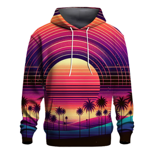 Retro Futuristic Sunset Hoodie