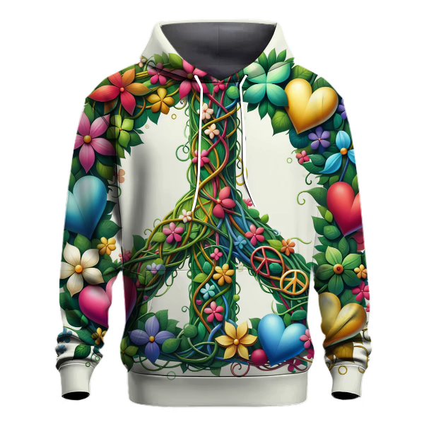 Hippie Peace and Love Hoodie