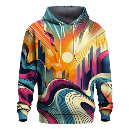 Retro Wave Design Hoodie Custom Hoodies