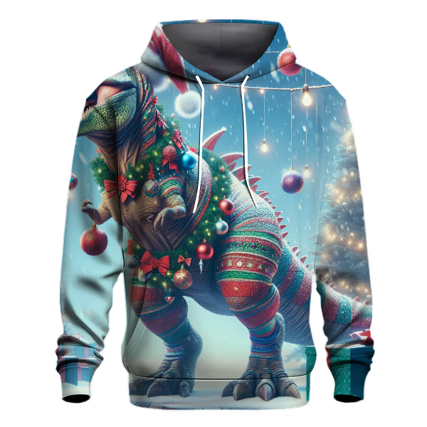 Jolly Holiday Dinosaur Hoodie