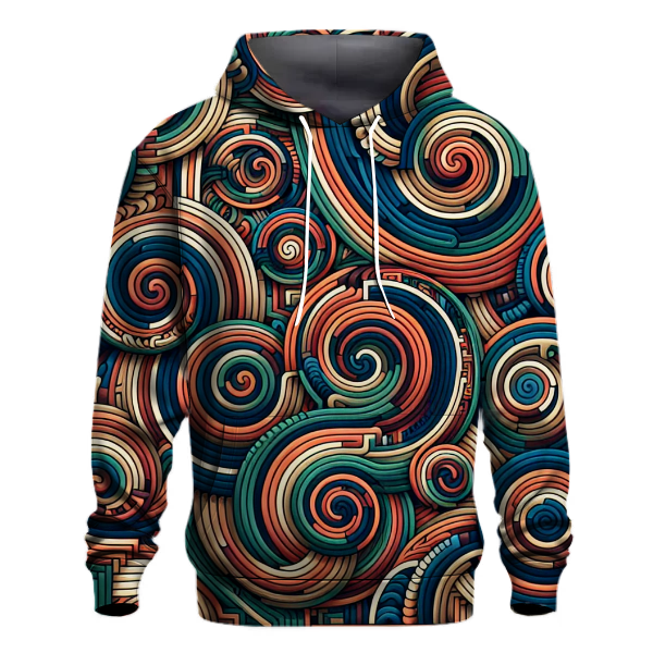 Dynamic Spiral Maze Hoodie Hoodies Fashion