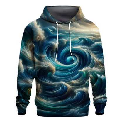 Dynamic Ocean Swirls Hoodie