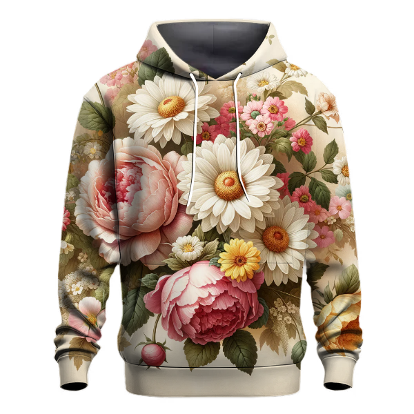 Charming Vintage Floral Hoodie