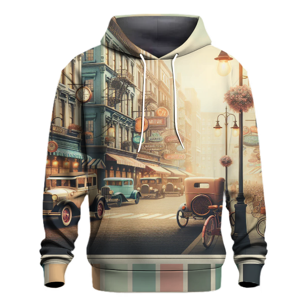 Charming Vintage Cityscape Hoodie