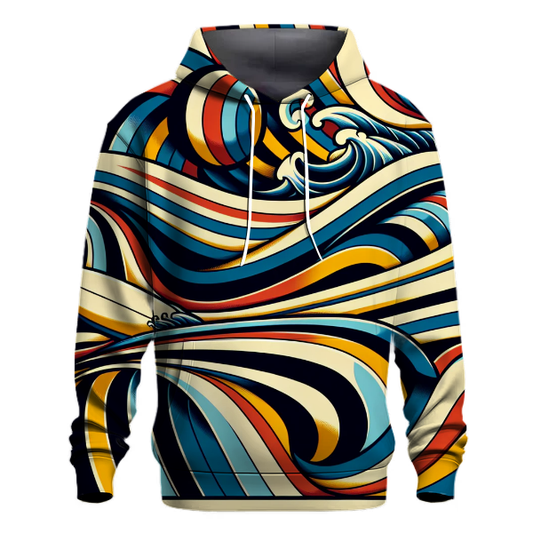 Bold Striped Waves Hoodie