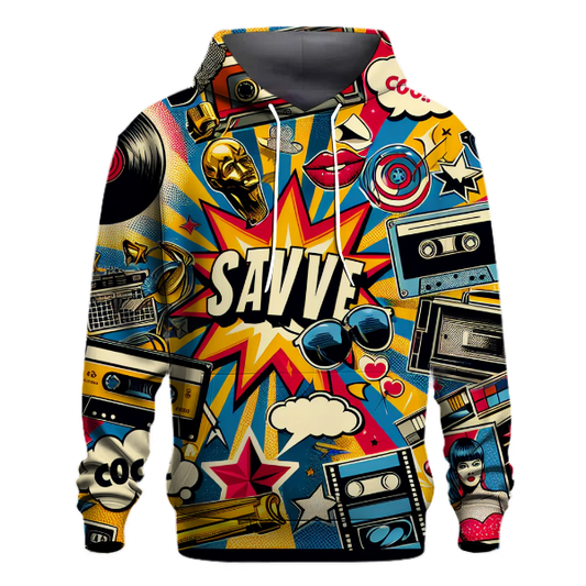 Retro Pop Culture Explosion Hoodie