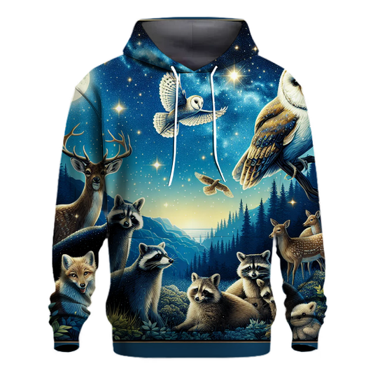 Whimsical Nighttime Fauna Hoodie