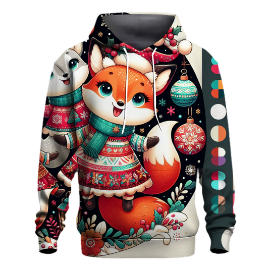 Festive Fox Friends Hoodie