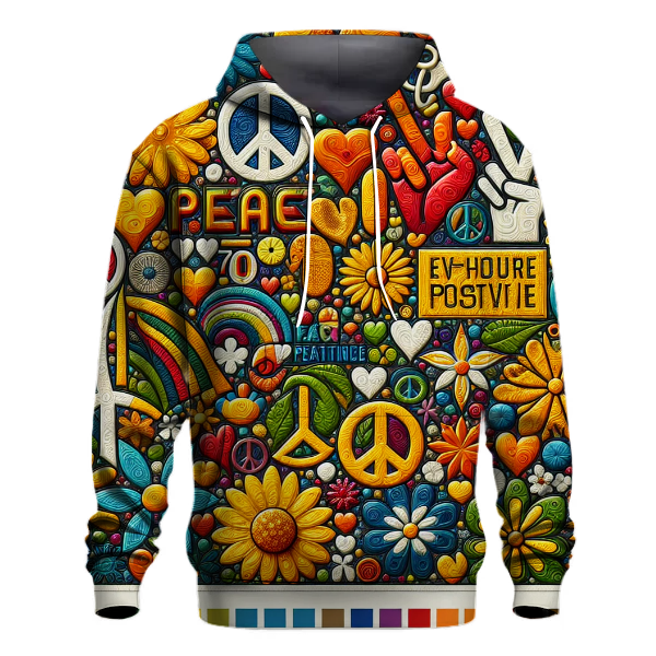 Peace and Love Icons Hoodie