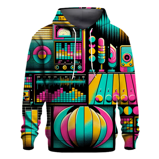 Retro Radio Waves Hoodie