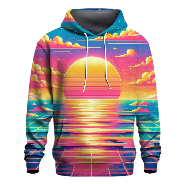 Vaporwave Horizon Design Hoodie Custom Hoodies