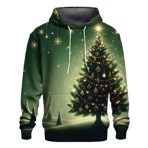 Christmas Tree Silhouette Scene Hoodie