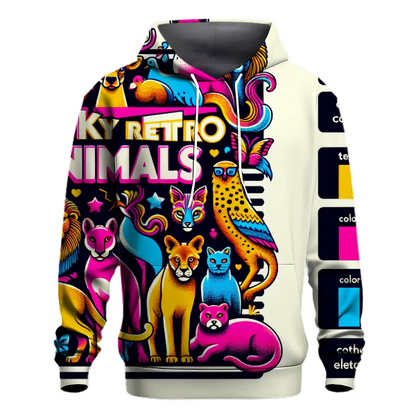 Funky Retro Animals Hoodie