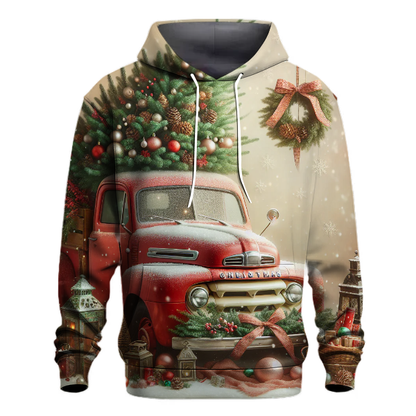 Vintage Holiday Truck Hoodie